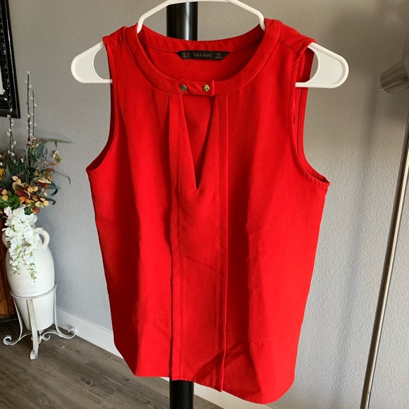 Zara red sleeveless top - Picture 2 of 5